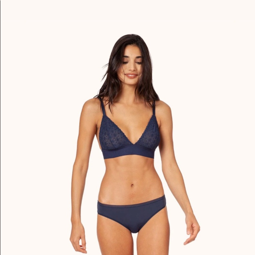 Lively Navy Crochet Lace Bralette